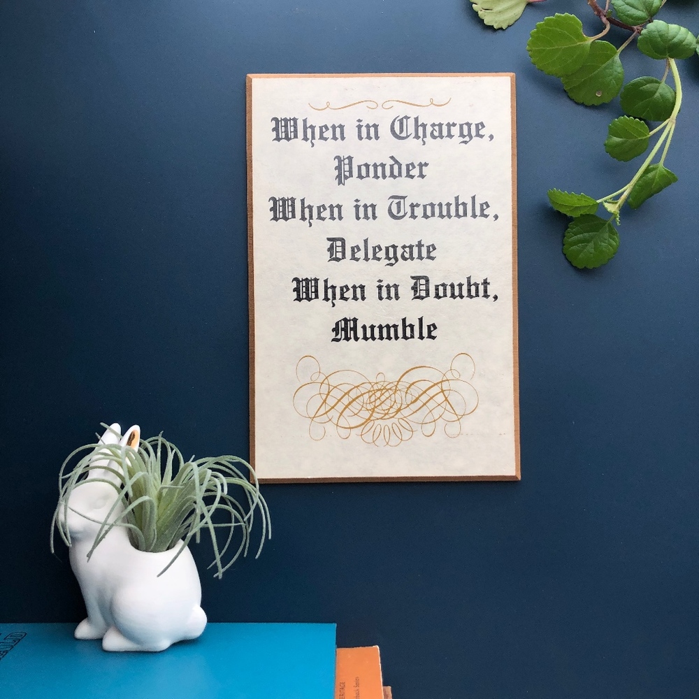 Vintage Office Wall Plaque